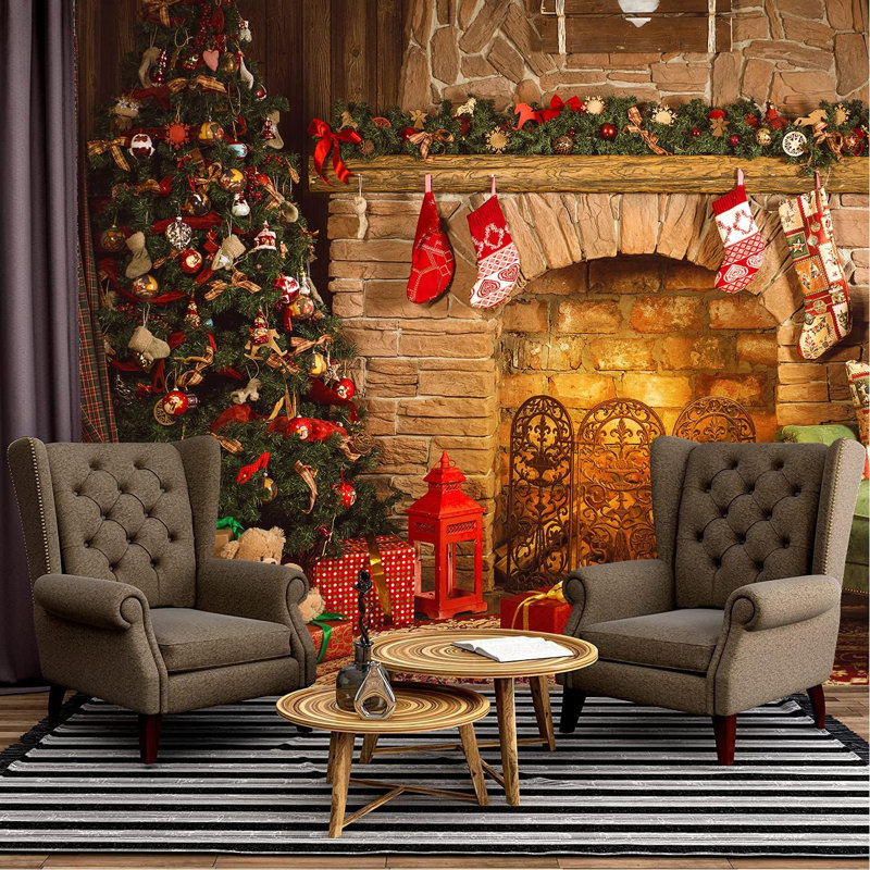 Christmas wall tapestry with lights online